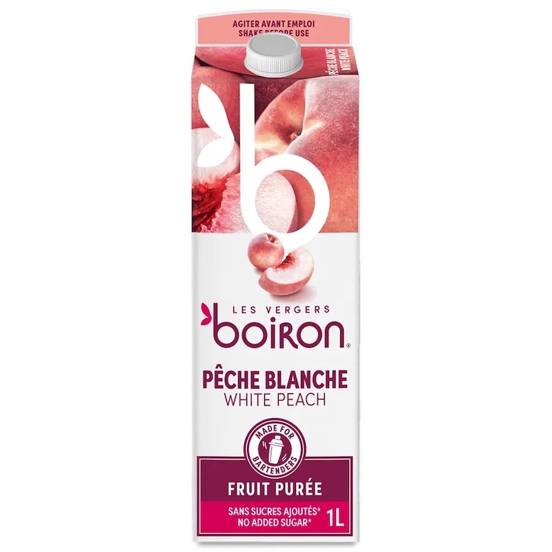 Purée de Pêche Blanche, Les Vergers de Boiron, 1L Purée de Pêche Blanche, Les Vergers de Boiron, 1L