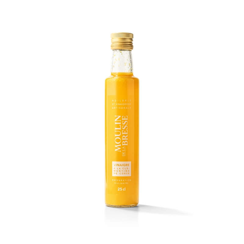 Vinaigre à la pulpe de Clémentine de Corse Moulin de la Bresse - Koros.ch - Genève